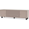 Montana Selection OCTAVE III reol med hjul, 138x38x35,4, Mushroom, MDF