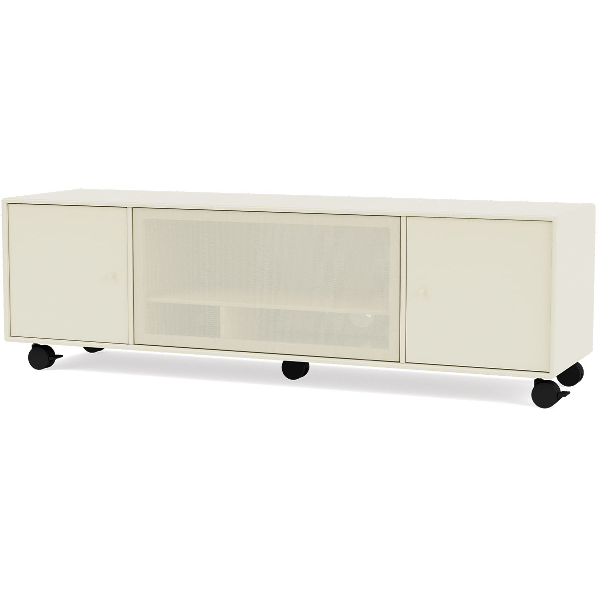 Montana Selection OCTAVE III reol med hjul, 138x38x35,4, Vanilla, MDF