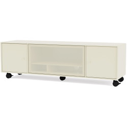 Montana Selection OCTAVE III reol med hjul, 138x38x35,4, Vanilla, MDF