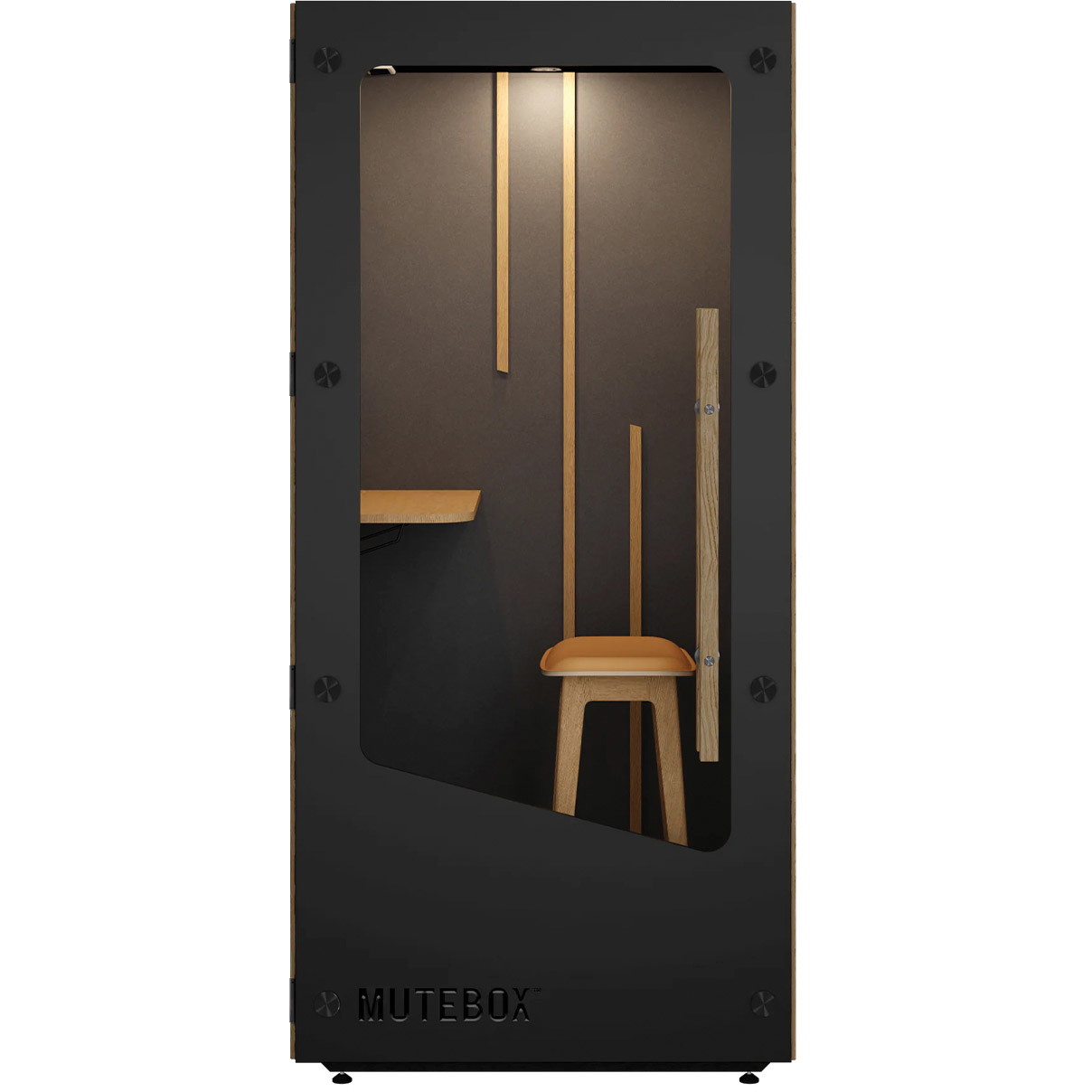 MuteBox One telefonboks sort/mørk eg