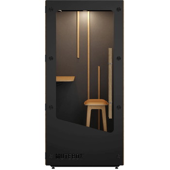 MuteBox One telefonboks sort/mørk eg