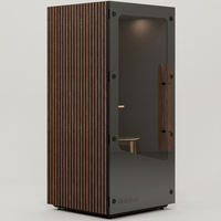 MuteBox One telefonboks sort/mørk eg