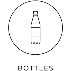 TreCe Birdie symbol, bottles, antracit