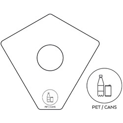 TreCe Kite lock låg, pet/cans, olivengrå