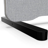 Lintex T-fod blade med hjul til edge gulvskærme sort